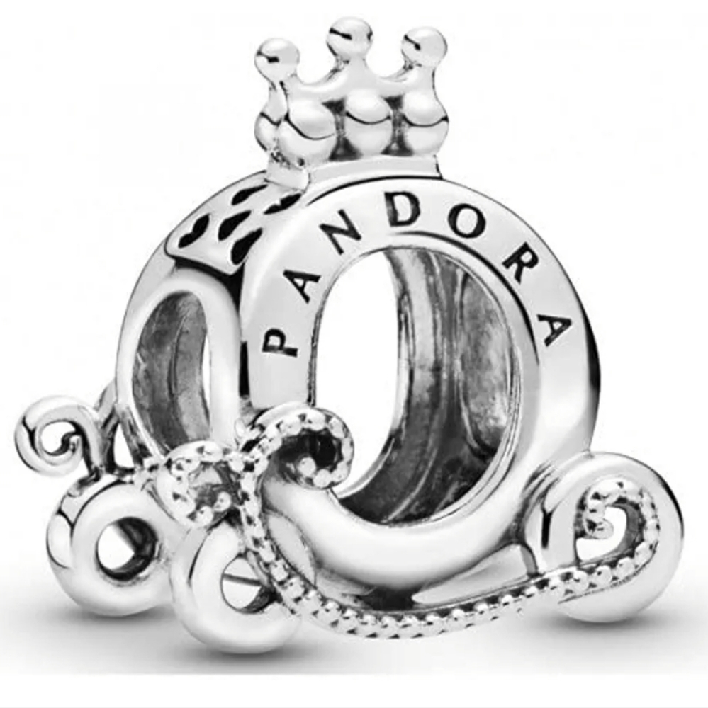PANDORA Jewelry Polished Crown O Carriage Sterling Silver Charm
